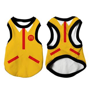猫咪狗狗空调衫背心式麦当劳叔叔同款小丑服德绒网眼小猫小狗衣服