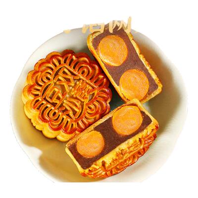 双蛋黄莲蓉大月饼100gg豆沙味