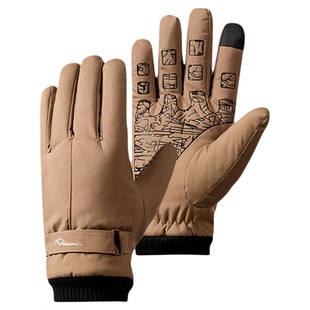 MISSION UV滑雪手套男冬季户外加绒加厚防寒保暖骑行电动车手套冬