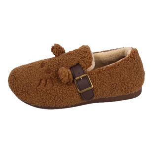 老北京布鞋新款女棉拖鞋包跟秋冬时尚保暖防滑软底居家外穿毛毛鞋