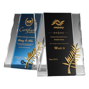 水晶奖杯奖牌定制牌匾高档金箔荣誉授权牌加盟牌代理经销商定做