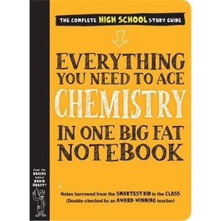 美国高中生优等生笔记 Everything You Need to Ace Chemistry in One Big Fat Notebook 化学英文原版英语美国少年学霸超级笔记