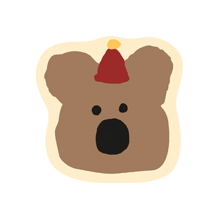 卡通考拉棕色系列办公室屁股垫细羊绒餐椅坐垫可爱加厚防滑椅子垫