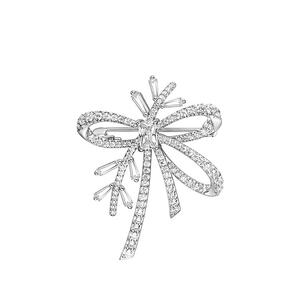 【自营】HEFANG Jewelry/何方珠宝丝带初雪胸针高级轻奢礼物