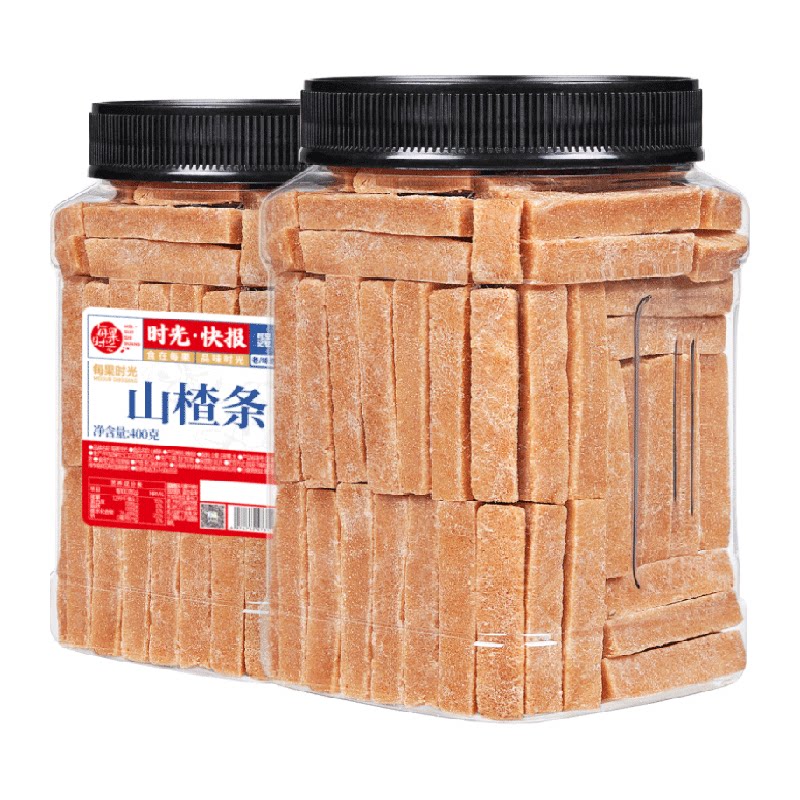 每果时光山楂条罐装新货原味果丹皮山楂干片蜜饯酸甜果脯孕妇零食