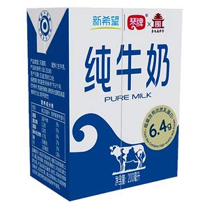 新希望琴牌纯牛奶200ml*24盒