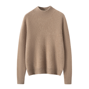 康家线~七针加厚插肩新款纯山羊绒衫女半高领针织打底衫毛衣内搭