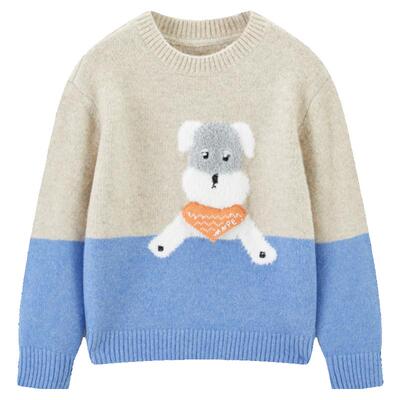 MINIPEACE太平鸟童装儿童毛衣男女童针织衫儿童毛套衫圆领打底衫