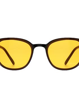 2025新款潮小脸橘黄色复古墨镜女夏高级感ins网红街拍太阳眼镜男