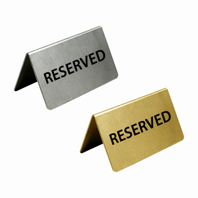 不锈钢RESERVED留座牌