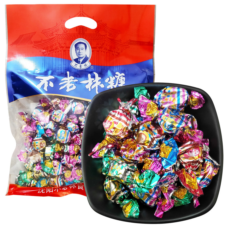 不老林花生牛轧糖450g袋装