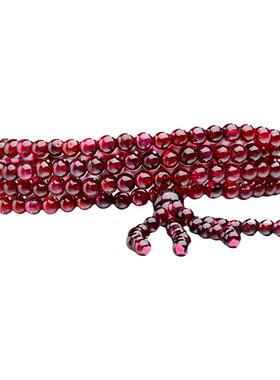 石玥珠宝精品4-4.5mm石榴石手链