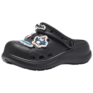 热风厚底洞洞鞋女2026年夏季新款趣味卡通凉拖两穿沙滩包头拖鞋