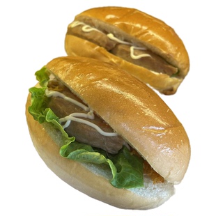 橄榄型(猪扒包)面包汉堡热狗包胚即食商用茶餐厅家庭现做现发