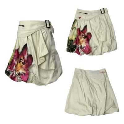 纯棉复古A字花苞蓬蓬半裙