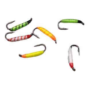 彩色若虫鱼鳞飞蝇钩R50毒蚊蛆虫马口白条路亚溪流微物假饵小翘嘴