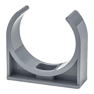 PVC管卡水管U型固定管材配件塑料卡子1寸卡管夹白矮脚管卡灰4分