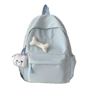 蓝色书包女生小学生超轻春游包儿童女孩双肩包初中女童轻便小背包