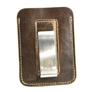 小圆象头层牛皮美金夹卡包金属钱夹苹果追踪器适用包硬币包门款卡