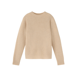 小禾【克拉】100山羊绒无缝一体编织细糯韩版圆领内搭针织羊绒衫