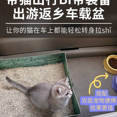 一次性便携式折叠猫砂盆大号临时外出车载旅行兽医推荐临时猫砂盆