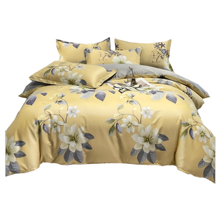 60支长绒棉被套单件纯棉180cmx200cm贡缎被罩全棉150x200单人订做