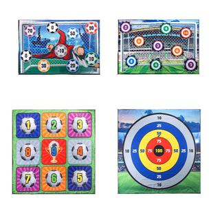 儿童益智足球魔术贴室内户外运动游戏球门九宫格射门框网训练玩具