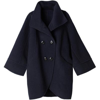 YueSpace双面羊绒茧型毛呢外套