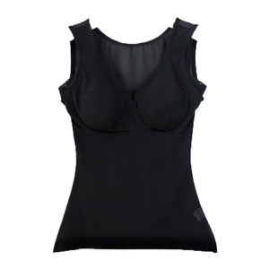 束身衣秋季出口日本无钢圈宽肩带包胸好免穿文胸纯色女士塑身背心