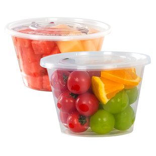 特美居食品级一次性碗带盖加厚家用打包盒饭盒快餐碗筷子整箱批发