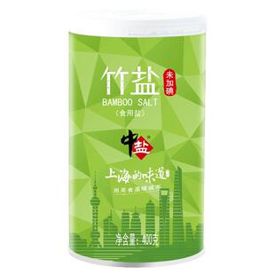 【上海的味道】中盐未加碘竹盐无碘食用盐罐装盐竹盐家用食盐400g