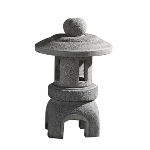 石雕日式石灯笼仿古中式庭院灯户外别墅草坪落地灯枯山水景观摆件