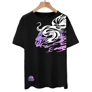 绽灵节灵魂莲华联盟狐狸锤石千珏游戏lol纯棉短袖t恤衫男女半截袖