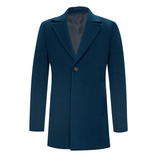 JODOLL乔顿大衣男冬款高级感商务通勤100%绵羊毛保暖舒适外套