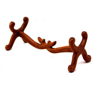 实木如意架木质托架酸枝木象牙架烟斗架子 工艺品摆件托架底座