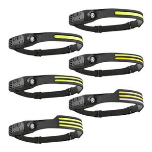 新款头灯USB迷你多功能挥手感应头戴灯COB户外钓鱼强光手电筒露营