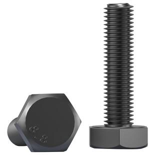 M4M5M6M8M10M12M16M20 8.8级发黑外六角螺丝螺栓黑色六角头GB5783