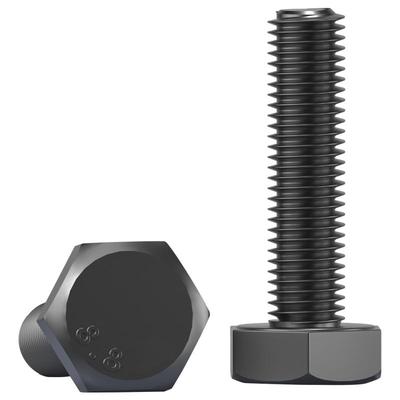 碳钢发黑8.8级高强度外六角螺栓