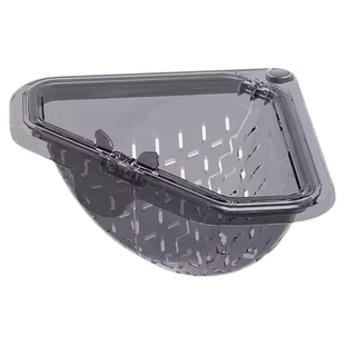 磁吸式沥水蓝家用厨房水槽三角形镂空清洁过滤网残渣收纳置物架