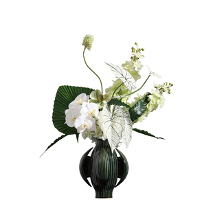 墨色林莽 中古肌理花器原创仿真花艺 样板间客厅酒店家居软装摆件