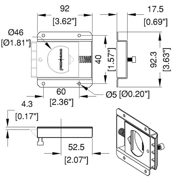 Penn Elcom番尔康L2470 金属锁扣航空箱弹簧卡扣固定连接配件