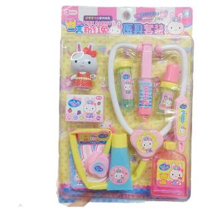 一言粉红兔萌兔牙医小诊所护士扮演听诊器医生医具过家家打针筒玩