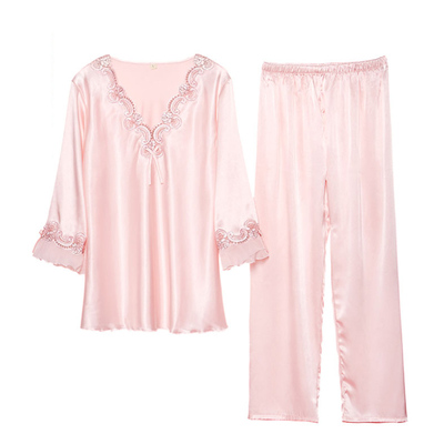 秋达芬奇密码女冰丝睡衣