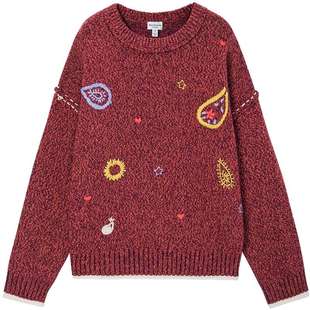 【含绵羊毛】Juicy Couture橘滋针织衫女2025年冬季新款提花毛衣