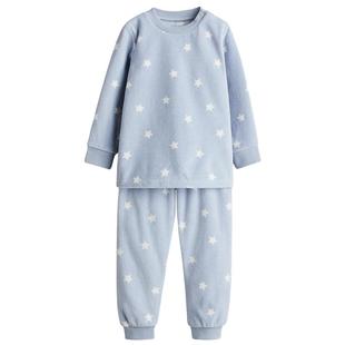 HM冬季童装儿童女婴睡衣套装舒适波点上衣长裤套装1113293