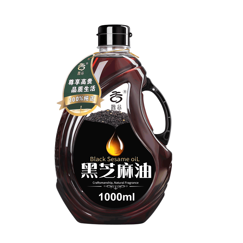 滁谷黑芝麻油1L桶装纯正黑芝麻香油凉拌菜火锅油碟蘸料调味油