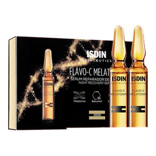 ISDIN怡思丁褪黑素夜间修护肌肤提亮抗氧化抗皱VC精华安瓶2ml*30
