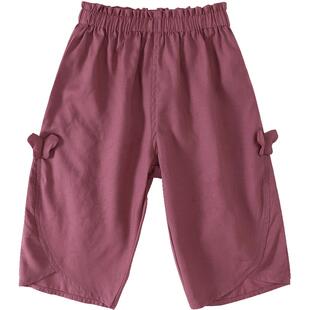 【亚麻+天丝】女宝宝九分裤春季直筒裤儿童休闲长裤春秋女童裤子