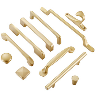 现代简约金色拉手轻奢抽屉橱柜鞋柜衣柜门把手手柄北欧柜子小单孔