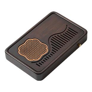 竹制长方形茶盘2026新款家用小型干泡茶台一人用高级蓄排两用茶几